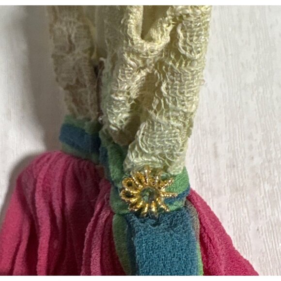 1960's Barbie Gown Fraternity Dance #1638 Lace Bodice Chiffon Skirt Brooch - Picture 3 of 14